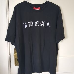 032c Magazine Ideal‎ Embroidered Short Sleeve T Shirt Black White